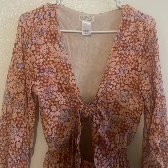 L Space Stay Golden Dress Tie Front - Picture 4 of 7